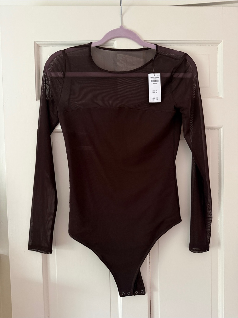 Abercrombie Sheer Long Sleeve Bodysuit NWT